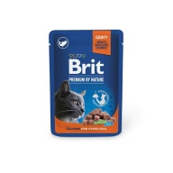 Brit Premium Cat Salmon saszetka dla kotów sterylizowanych z łososiem 100 g