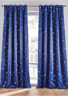 Zasłona zaciemniająca gwiazdki taśma marszcząca 145 cm