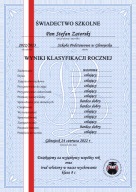 Świadectwo szkolne dla nauczyciela