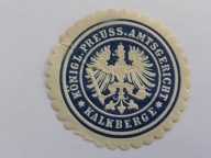 Niemcy - Prusy - Sąd Królewski w Kalkenberge - zalepka