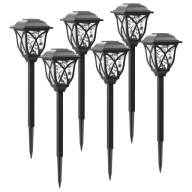 ZESTAW 6 SZTUK LAMP SOLARNYCH OGRODOWYCH LED