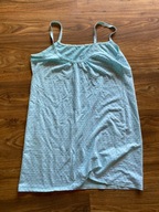 Krótka koszulka nocna błękitna na ramiączkach 40