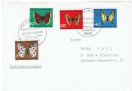 RFN - Motyle - Mi. 376-79 stemple FDC