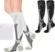 SKARPETY KOMPRESYJNE UCISKOWE PRZECIWŻYLAKOWE 2 PARY NA ŻYLAKI 40-46+GRATIS