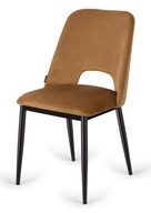 Krzesło Lugano welur brązowy 1 szt. GOTI TRUFLE VELVET