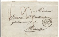 FRANCJA -koperta korespondencja -obieg 1846 rok LYON