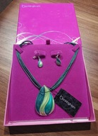 Zestaw biżuterii BUCKINGHAM naszyjnik kolczyki zielony