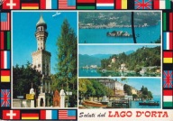 WŁOCHY - LAGO D'ORTA - FLAGA - FLAGI - PIEMONT