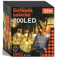 Girlanda Solarna Ogrodowa Lampki Solarne 200 Żarówka LED na Balkon 22M IP67