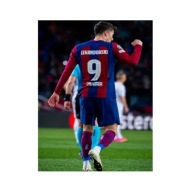 „Lewandowski #9” – Meczowy Plakat Sportowy z Meczu FC Barcelona