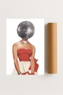 Plakat bez ramy 50x70cm Disco Diva Retro Party Lata 70 80 Glamour Design