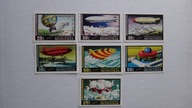 Mongolia 1977, Zepeliny, balony, lotnictwo, Mi. 1118-1124
