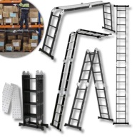 DRABINA ALUMINIOWA SKŁADANA PRZEGUBOWA 150KG 4X4 ROZKŁADANA DŁUGA ROBOCZA