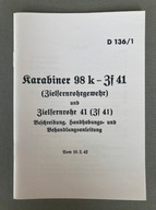 INSTRUKCJA KARABIN 98k Z CELOWNIKIEM Zf 41 NIEMCY RZESZA