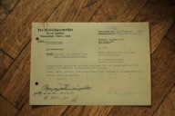DOKUMENT KREISJAGERMEISTER LITZMANNSTADT POLOWANIE 1941 PODPIS