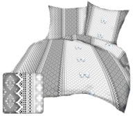 Pościel kora lux 200x200 + 2x70x80 + 2x40x40 guzik K 337-1 kokardki szare