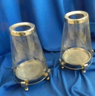 PIĘKNE designerskie unikatowe ŚWIECZNIKI z kloszem PARA LENE BJERRE DENMARK