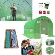 TUNEL OGRODOWY SZKLARNIA 2x4x2 FOLIAK NA WARZYWA 8m2 UV4 STELAŻ + GRATIS