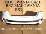 Zderzak tylny Audi RS3 A3 2020-2024 tył 8Y5807511G 8Y biały BEZ MALOWANIA