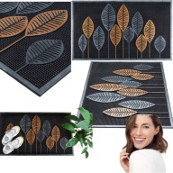 WYCIERACZKA POD DRZWI GUMOWA WEJŚĆIOWA DEKORACYJNA WZÓR LIŚCIE 45X75CM