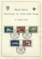 WM Gdańsk KARTA OKOLICZNOŚCIOWA -KO 3 - HONOROWE OBYWATELSTWO -350zł