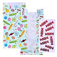 TOREBKI PAPIEROWE NA CUKIERKI SŁODYCZE NAKLEJKI 10 SZT.