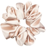 Gumka scrunchie do włosów ciepły beż satyna