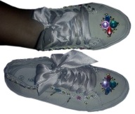 tenisówki ecru z kamieniami 36