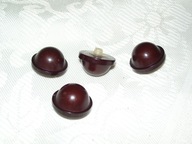 GUZIKI PLASTIKOWE BRĄZOWE WYPUKŁE VINTAGE - 4 SZT.