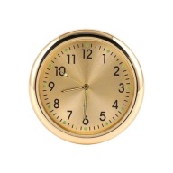 Złoty Zegar Kwarcowy 4cm Elegancki Pomysł na Prezent - Zegarek do Samochodu