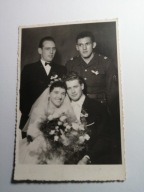 INOWROCŁAW 1961- ŚLUBNE - SWIADEK W MUNDURZE