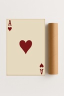 Plakat bez ramy 21x30cm As w Ręku poker art sztuka karty| Pomysł na Prezent