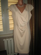 Sliczna sukienka damska-42/44-kremowa.