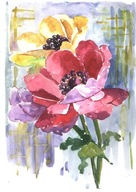 =KWIACIARNIA= Obraz =martwa natura=KWIATY=akwarela=