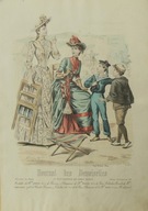 Miedzioryt Moda Journal des Demoiselles II poł. XIX w.