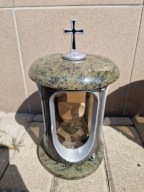 Lampion Werdebahia złoty srebrny granitowy grob pomnik