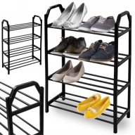 SZAFKA NA BUTY METALOWA OBUWIE PÓŁKA REGAŁ STOJAK LOFTOWY CZARNY LOFT MOCNA