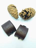 Ozdoba do brody męska handmade skórzana Viking koralik unikat