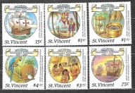 ST. VINCENT - 500 rocznica odkrycia Ameryki 1988 ** Mi 1099-104 (1744)