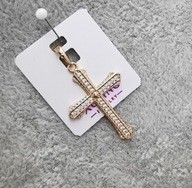 63338 ZAWIESZKA 18K POZŁACANA 39/23 MM "brylantowy" krzyżyk