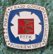 ODZNAKA V RAJD GÓRSKI DOM MODY ELEGANCJA PONIKIEW 1972