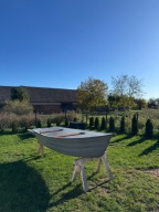 Antracytowa Lodka lodz łódka łódź wedkarska wędkarska Wiosłowa