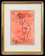 Alfons Mucha - Stary rysunek piórkiem !!!