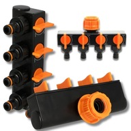 ROZDZIELACZ NA KRAN DO WODY WĘŻE OGRODOWY 4-DROŻNY SZYBKOZŁĄCZKA Z ZAWORY