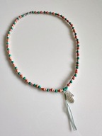 Naszyjnik handmade Hamsa Oko Proroka Howlit