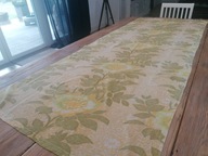 LNIANY BIEŻNIK KUPON MATERIAŁU ZASŁONKA KWIATY 93 x 126