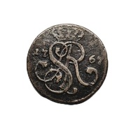 Grosz z 1767 r. panowania króla Polski Stanisława Augusta Poniatowskiego.