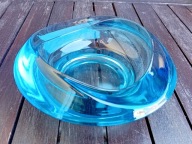 NIEBIESKA PATERA RUDOLF JURNIKL-SKLO UNION ROSICE CZECHY 1962r. nr.kat 1045