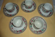 Filiżanki z podstawkami chińska porcelana lata 80-te XXw