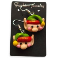 KOLCZYKI Z MODELINY Świąteczne Elfy